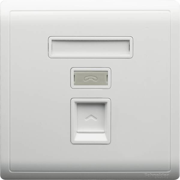 1 Gang Shuttered Keystone Wallplate (without module), White - 1