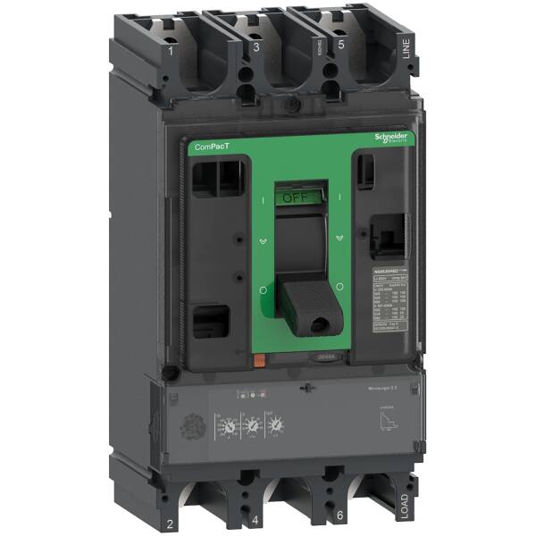 Circuit breaker, ComPacT NSX400F, 36kA/415VAC, 3 poles, MicroLogic 2.3 trip unit 400A - 1