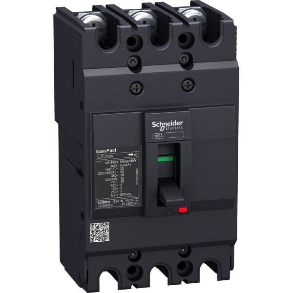 circuit breaker EasyPact EZC100N - TMD - 30 A - 3 poles 3d - 1