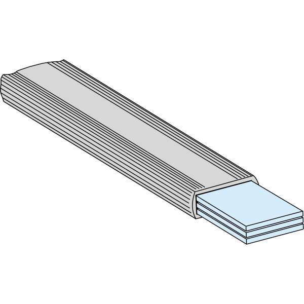 Insulated flexible bar, 200 A, size 20 x 2 mm, length 1800 mm - 1