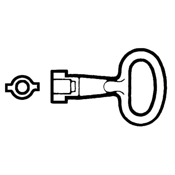 Metal key for 5mm double bar insert - 1