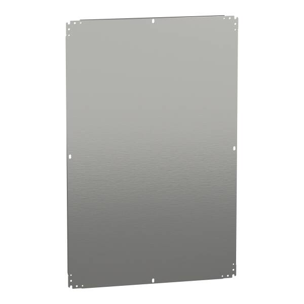 Plain mounting plate H1200xW800mm made of galvanised sheet steel - 1