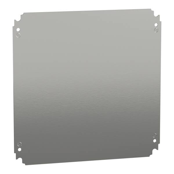 Plain mounting plate H400xW400mm made of galvanised sheet steel - 1