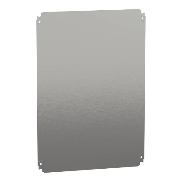 Plain mounting plate H700xW500mm made of galvanised sheet steel - 1