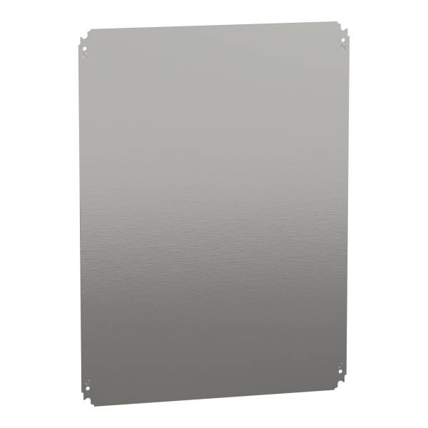 Plain mounting plate H800xW600mm made of galvanised sheet steel - 1