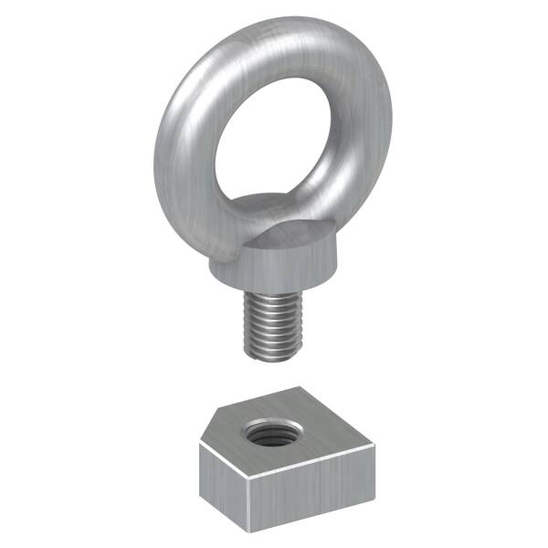 set of 4 Spacial SM M12 lifting eyebolt - galvanized cast steel - 1