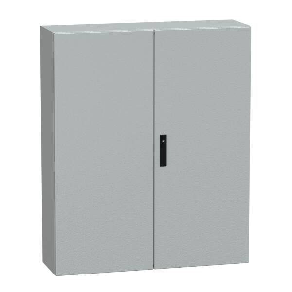 Spacial CRNG dbl plain door w/o mount.plate. H1200xW1000xD300 IP55 IK10 RAL7035 - 1