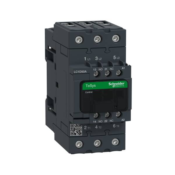 TeSys Deca contactor - 3P(3 NO) - AC-3/AC-3e - <lt/>= 440 V 50 A - 220 V AC 50/60 Hz coil - 1