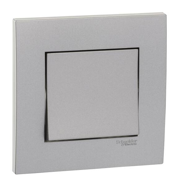 Vivace 16AX 250V 1gang 1Way Switch,Aluminium Silver - 1